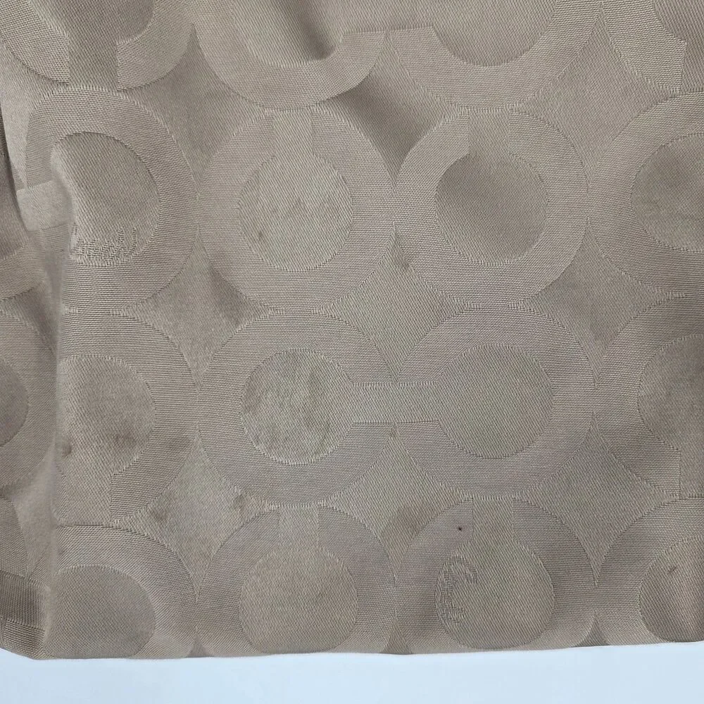 Coach Madison 14305 Signature Op Art Brown Sateen Maggie Carryall Shoulder Purse